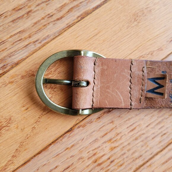 Lucky Brand Multi Embroidered Aztec Boho 100% Leather Belt Brown - Picture 11 of 16